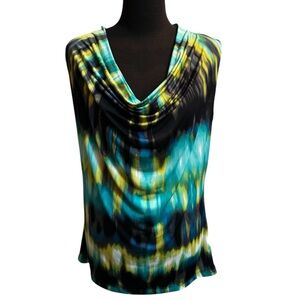 WORTHINGTON Women’s Petite Small Cowl Tank Multicolor Wardrobe Career Capsule